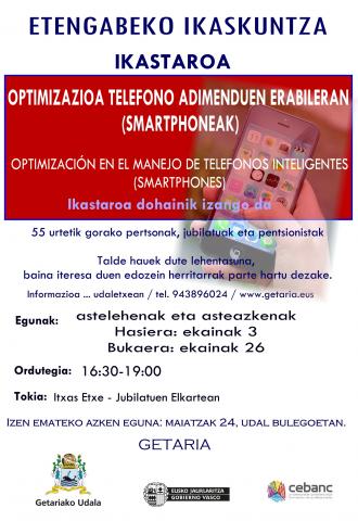 , IKASTAROA: OPTIMIZAZIOA TELEFONO ADIMENDUEN ERABILERAN (SMARTPHONEAK), Getariako Udala